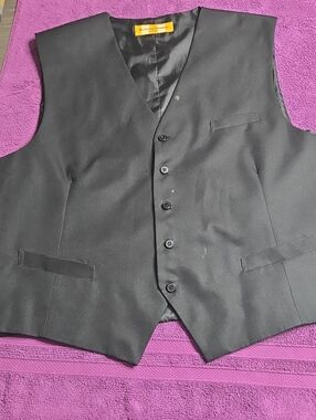 Men's Black Tailored Vest - Classic Formal Waistcoat